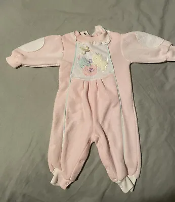 Vintage Bright Future Infant One Piece Outfit Pink W Cat Size 3 Month • $3.50