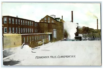 C1910 Monadnock Mills Exterior Building Claremont New Hampshire Vintage Postcard • $8.42