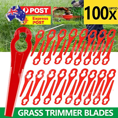 100 PCS Grass Trimmer Plastic Blades For Crop Garden Weed Lawn OZITO BOSH KULLER • $2.95