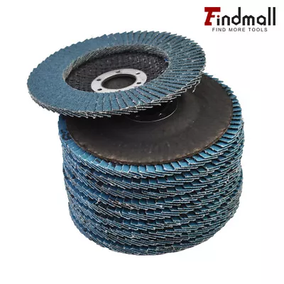 Findmall 10Pcs 4.5'' X 7/8'' 80 Grit Premium Zirconia Flap Disc Sanding Grinding • $17.64