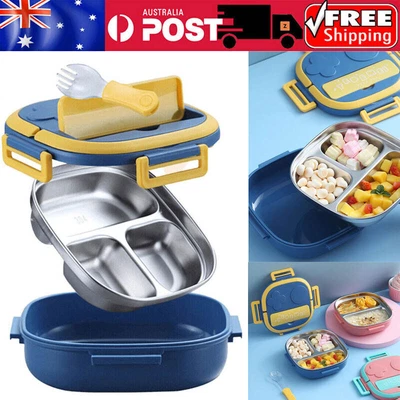 $7.99 • Buy 304 Portable Stainless Steel Lunch Box Thermos Hot Food Container Bento Office