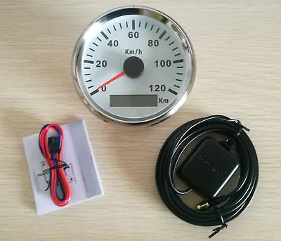 85mm White 120KM/H GPS Speedometer For Car Truck Motorcycle Boat 12V/24V Red Led • $109.73