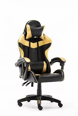 High Back Ergonomic Office Executive Gaming Chair Gold / Red SY8037 • $199