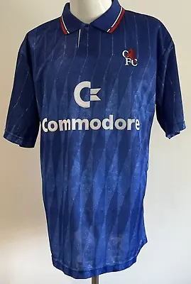 £39 • Buy Chelsea Football Shirt Score Draw L Large Blue Home Soccer Jersey 1989 - 1991