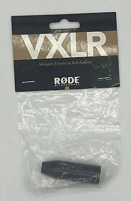 RØDE Mini-Jack Female To XLR Male Adapter For VideoMic Black (VXLR) Camera • $9.95
