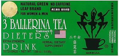 Extra Strength Tea 3 Ballerina Dieters Drink -18 Bags • $11.63