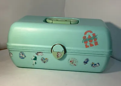 $9.97 • Buy Vintage 90s Caboodles Hard Case Model 2630 Mint Green 3-Tier Green Compartments
