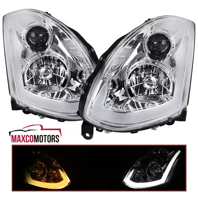 Projector Headlights Fits 2003-2007 Infiniti G35 Coupe HID Type LED Strip Pair • $383.49