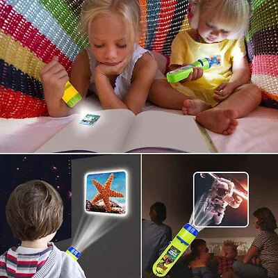 $6.99 • Buy 2pk Eductional Toys Torch Night Projector Light For 2-10 Year Old Boy Girl Gift