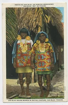 Indian Women In Native Costume San Blas Panama Vintage Postcard K3 • £3.95