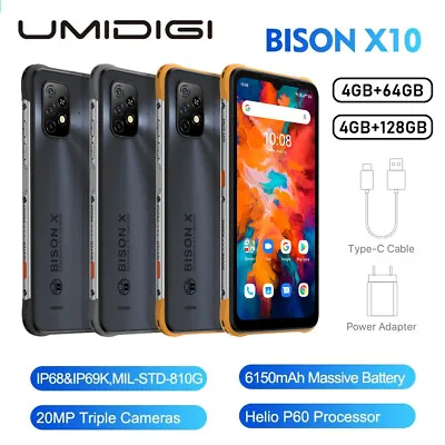 UMIDIGI BISON X10 Rugged Phone 4GB+128GB Waterproof Dustproof Shockproof 6150mAh • $329.99