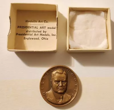 Medallic Art Co. Presidential Art Medal Herbert Hoover With Box Holder! • $9.99