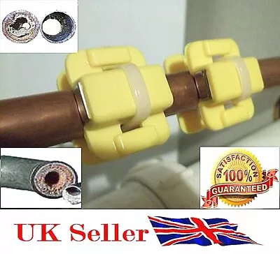 Magnetic Descaler Limescale Remover Water Conditioner SOFTENER X 2 Pairs UK • £16.80