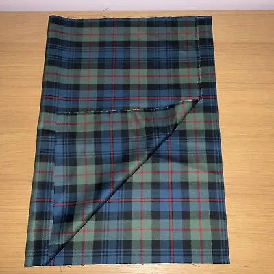 Murray Of Atholl Muted Tartan Fabric Medium Weight 100% Wool 81cm  X  58.5cm • £26