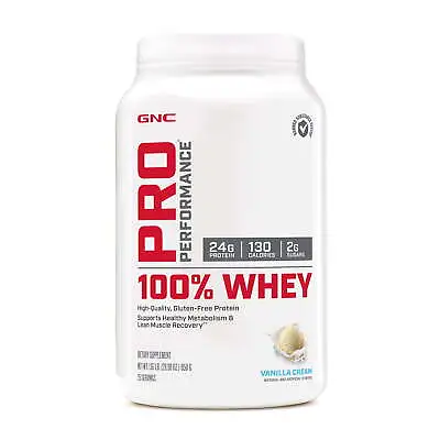 GNC Pro Performance 100% Whey Protein Powder - Vanilla Cream 25 Servings Protein • $34.88