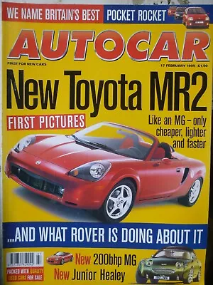 AUTOCAR 99/02/17 HONDA HR-V PEUGEOT 106 GTi RENAULT CLIO 16V PORSCHE 911 ASCARI • £3.45