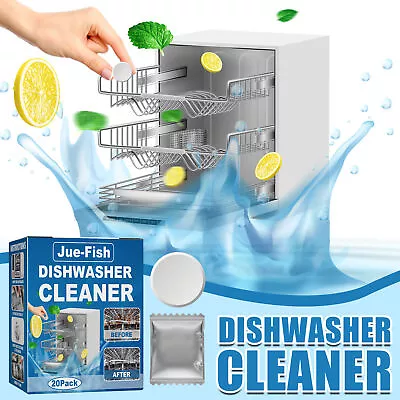 $19.59 • Buy 20/40/60X Dishwasher Cleaner And Deodorizer Tablets Deep Cleaning Descaler Pods