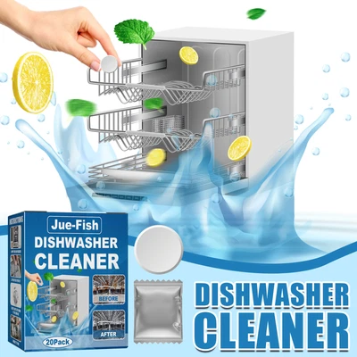 $19.59 • Buy 20/40/60X Dishwasher Cleaner And Deodorizer Tablets Deep Cleaning Descaler Pods