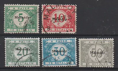 Belgium - MALMEDY - 1920 - COB OC79/83 - Used - • $16.16