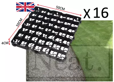 £39.99 • Buy 16 X Gravel/Grass Grid Paver Base Greenhouse Deck Path Turf Lawn Shed Garden