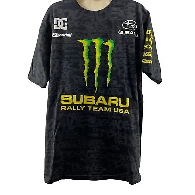 Ken Block #43 DC Subaru Rally Team Monster Energy T Shirt Size Large • $99.98