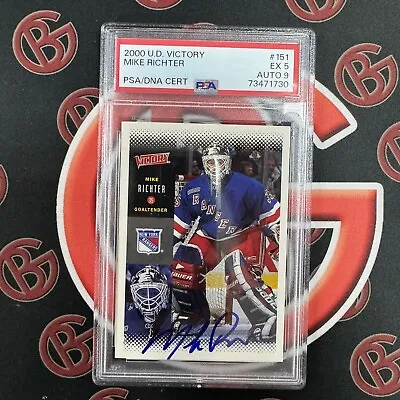 Mike Richter 2000 U.D. Victory #151 NY Rangers Autographed PSA EX 5 AUTO 9 • $59.99