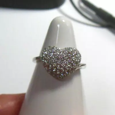 CZ Milor Italy 925 Heart Ring Size 8 • $30