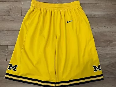 Michigan Wolverines Nike Pro Cut Sewn Retro Throwback Vintage Shorts Fab Five • $129.99