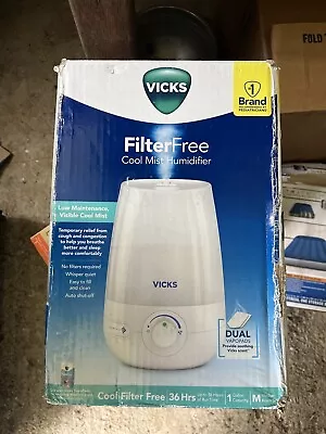 Vicks Filter Free Plus Cool Mist Ultrasonic Humidifier - 1.2gal Open Box • $27.99