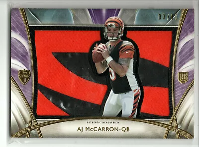 2014 Topps Supreme AJ McCarron Rookie Die Cut Relic Jersey Patch 3/10 Bengals • $19.97