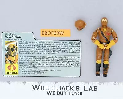 W.O.R.M.S. V1 100% Complete G.I. Joe 1987 Hasbro Vintage Action Figure • $160