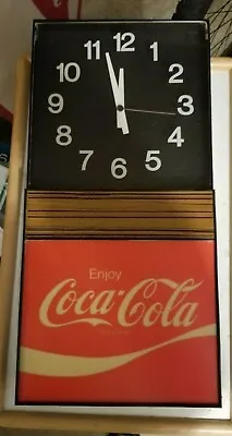 Vintage Coca Cola Clock Sign Electric 1970s • $103.20