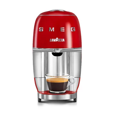Smeg Lavazza Coffee Machine Red Espresso Pod Coffee Machine 18000456 Eco Caps • £129