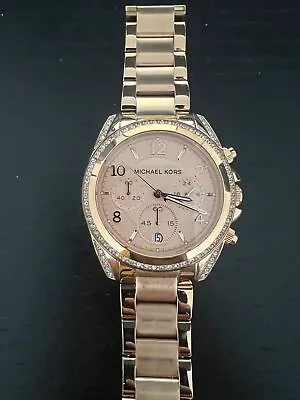 Brand New Michael Kors Blair Rose Gold Chronograph 39mm Women's Watch MK5263 • $124