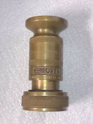 Vintage W. D. Allen Solid Brass Fire Hose Nozzle 7171L Chicago IL USA - Antique! • $89.50