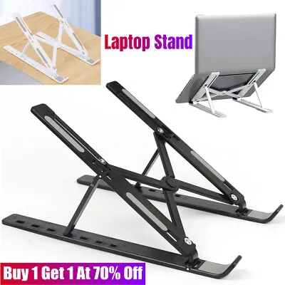 Adjustable Laptop Stand Folding Portable Tablet Desktop Holder Office Support • £4.27