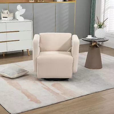 360° Modern Swivel Upholstered Tufted Chair Textured Velvet Fabric Accent Chair • $166.29