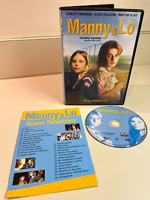 Manny & Lo DVD + Insert 1996 Sister Comedy Scarlett Johansson Aleska Palladino • $12.95
