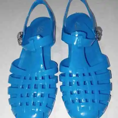 Women Flat Heel Gladiator Water Summer Shoes Sun Jelly Fisherman Sandal BLUE Y2k • $35.18