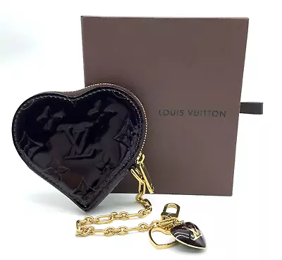 Auth Louis Vuitton Vernis Porto Monnaie Coeur Heart M93661  W/Box NS030742 • £182.72