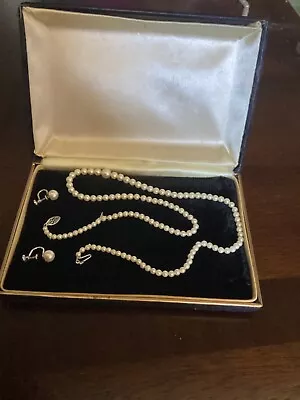 Genuine Pearl Necklace Vintage Grown In Japan In 1965 • $20
