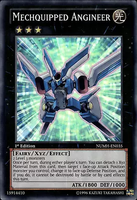 -Yu-Gi-Oh TCG- Mechquipped Angineer 1st Edition Super Rare NUMH-EN035 - NM • $1.81