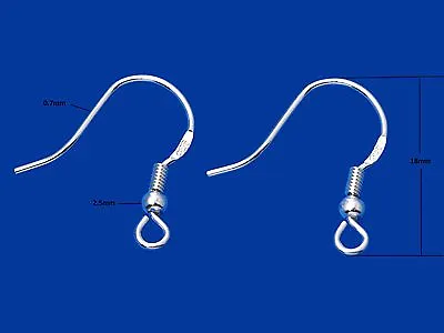 Solid 925 Sterling Silver French Wires Earring Hooks Jewellery Making Findings • £3.14