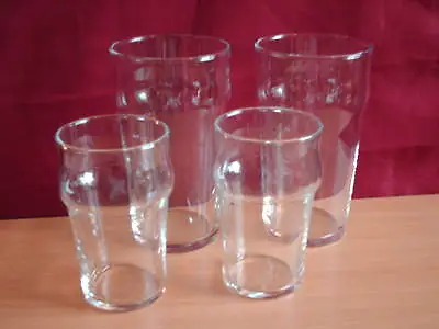 £8.32 • Buy Nonic Pint & Half Glasses Set Of 4 (2 Of Each) Plain Unbranded CE Party BBQ Pub