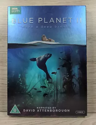 BBC Earth Blue Planet II 2 DVD Documentary David Attenborough 2017 3 Discs New • £3.95