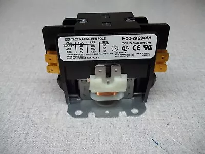 Hartland Controls HCC-2XQ04AA 2 Pole 40 Amp Contactor 24 VAC Coil • $24.99