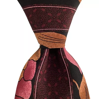 VITALIANO PANCALDI Silk Necktie ITALY Luxury Geometric FLORAL Multi-Color EUC • $69.99