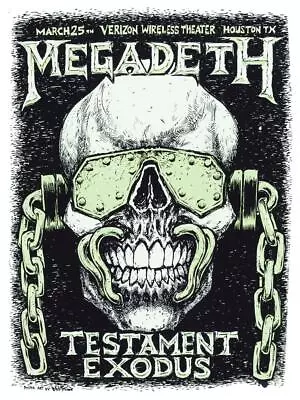 Megadeth - 24  POSTER - Rest In Peace Live Tour EXODUS TESTAMENT - Wall PRINT • $29.90