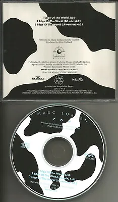 MARC JORDAN Edge Of The World 3TRX W/ RARE MIX & EDIT PROMO DJ CD Single 1990 • $34.99