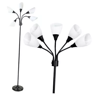 Modern Multi-Head Medusa Floor Lamp - 5 Light Standing Lamp For Bedroom Black • $65.43